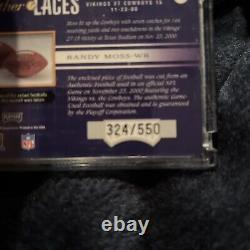 Randy Moss authentic Game used leather absolute memorabilia 324/550