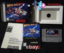 SNES Mega Man X2 CIB Authentic Cart, Insert, tray, HQ Custom Manual & Box COMPLETE