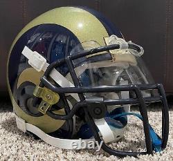 STEVEN JACKSON 2009 Authentic Game Worn Used NFL RAMS Helmet PHOTO MATCHED faulk