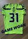 Seattle Seahawks Nfl Authentic Game Worn Used Color Rush Jersey #31 Deejay
