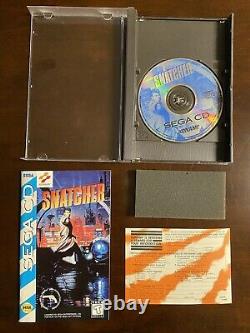 Snatcher US 1994 Sega CD with Box Manual Authentic Rare Great Shape
