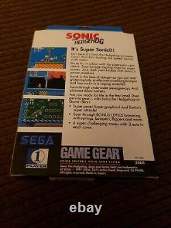 Sonic the Hedgehog 1 Game Gear AUTHENTIC Complete Box Manual Sega genuine cib