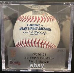 Spencer Strider The Mustache Game Used Baseball MLB Authentic 2022