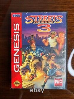 Streets of Rage 3 for Sega Genesis Authentic Cart and Box Cartridge case