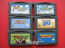 Super Mario Advance 1 2 3 4 Luigi Kart Game Boy Advance Lot Authentic & Saves