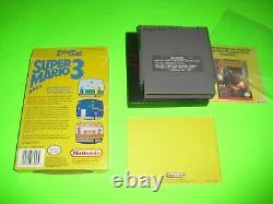 Super Mario Bros 3 complete in box GOOD COND for NES! Left 1st print Authentic