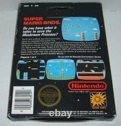 Super Mario Bros. Nintendo NES GAME & RARE AUTHENTIC BOX W STYROFOAM & PAPERWORK