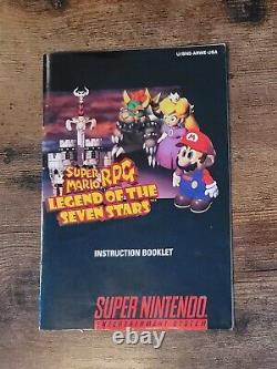 Super Mario RPG Legend of the Seven Stars (SNES) Authentic CIB Excellent