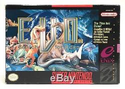 Super Nintendo SNES EVO E. V. O. Search For Eden Box + Tray Authentic No Game