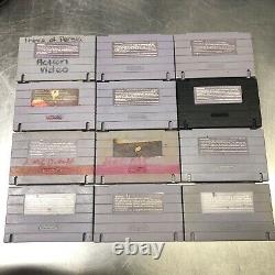 Super Nintendo SNES Games Lot Of 12 Authentic Entertainment System (TESTED)