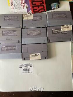 Super Nintendo System Console, Authentic, Bundle (8)Games, Magazines, Tested
