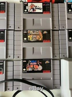 Super Nintendo System Console, Authentic, Bundle (8)Games, Magazines, Tested