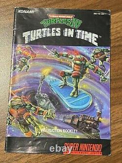 TMNT IV Turtles in Time (SNES, 1992) CIB Authentic! MINT