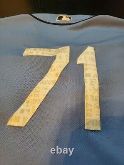 Tampa Bay Rays #71 2017 Game Issued Game Used Spring Training Jersey Size 44