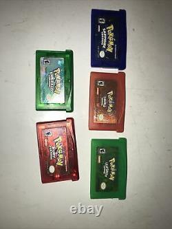 The Ultimate Pokemon GBA Bundle Authentic FireRed, Sapphire, Emerald, Ruby -READ