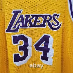 Vintage Nike Authentic LA Lakers Shaquille O'Neal 34 Pro Cut Game Jersey 56+4