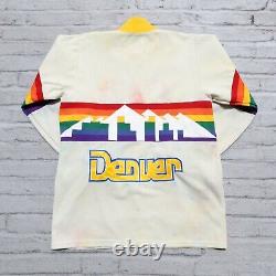 Vintage Rare Denver Nuggets Basketball Warmup Jacket Authentic Game Worn Used