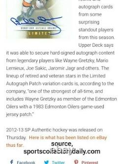 Wayne Gretzky Auto Patch GEM Oilers Game Used 6/10 Upper Deck SP Authentic