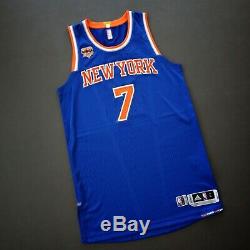 100% Authentique Carmelo Anthony Knicks Jeu Taille Jersey L Délivré + 2 Usé Utilisé