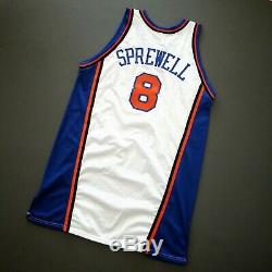 100% Authentique Latrell Sprewell Puma 00 01 Knicks Jeu Jersey Publié Usé Utilisé
