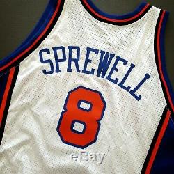 100% Authentique Latrell Sprewell Puma 00 01 Knicks Jeu Jersey Publié Usé Utilisé