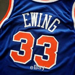 100% Authentique Patrick Ewing Champion 92 93 Knicks Portés Émis Jersey Occasion