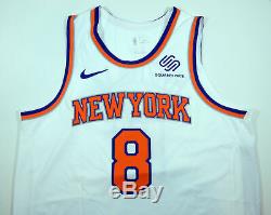 2018-19 New York Knicks Mario Hezonja # 8 Jeu Utilisé Jersey Blanc Vs Bkn 12519