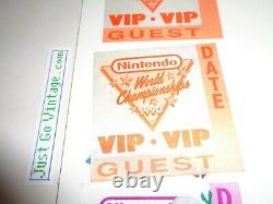 3 Championnats Du Monde De Nintendo Authentique Rare 1990 Patches Vip De Nwc Event