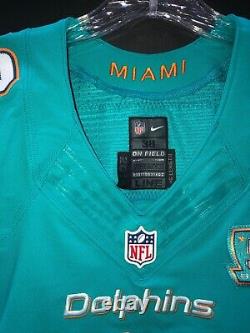 #46 Miami Dolphins Neville Hewitt Jeu Utilisé Aqua Authentique Nike Jersey Yr-2014