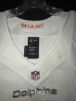 #82 Brian Hartline Miami Dolphins Jeu Utilisé Blanc Authentique Nike Jersey Yr-2013