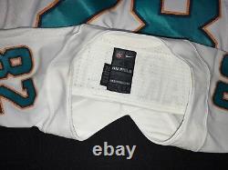 #82 Brian Hartline Miami Dolphins Jeu Utilisé Blanc Authentique Nike Jersey Yr-2013