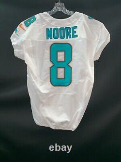 #8 Matt Moore Miami Dolphins Jeu Utilisé Blanc Authentique Nike Jersey Yr-2013 Sz-44