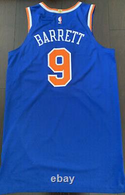 Authentique Nike Rj Barrett New York Knicks Player Game Worn Issued Nba Jersey