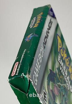 Authentique Pokemon Emerald Version Nintendo Gameboy Advance Gba Boîte Complète Cib
