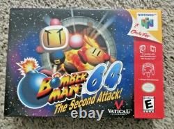 Bomberman 64 La Deuxième Attaque! Boîte Authentique Seulement Nintendo 64 N64 Pas De Jeu
