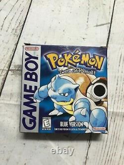 Box Uniquement Pokemon Blue Version No Game (nintendo Game Boy) Original Authentic