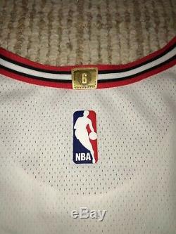 Chicago Bulls Nba Nike Authentique Jeu D'équipe Worn Jersey Blank Émis Utilisé 46