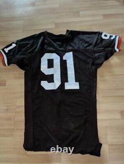 Cleveland Browns #91 Russell Athletic Taille 50 Jersey Jeu Utilisé John Thornton