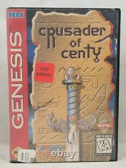 Crusader De Centy (sega Genesis) Cartouche Et Boîte Authentique Saint Graal Rare