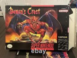 Démons Crest Super Nintendo Entertainment System Snes Cib Rare Box Authentic