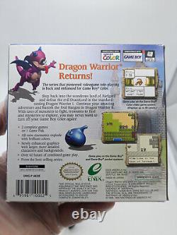 Dragon Warrior I & II Jeu Complet en boîte pour Game Boy Color, Testé, Authentique, avec Poster.