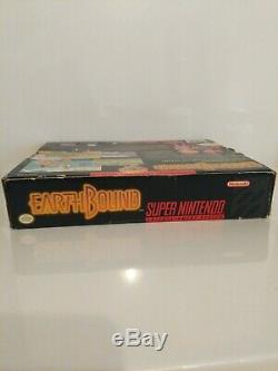Earthbound Snes Originale Big Box-box Uniquement Pas De Cartouche Ou Manuel Authentique Rare