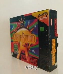 Earthbound Snes Originale Big Box-box Uniquement Pas De Cartouche Ou Manuel Authentique Rare