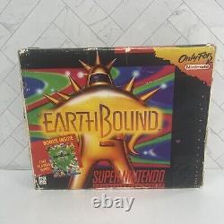 Earthbound Super Nintendo Snes Boîte/guide/cart (pas De Stickers) Lire Les Notes