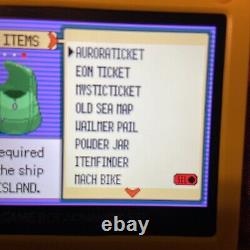Emerald Pokémon Authentique Avec Distribution Événements & Nouvelle Batterie