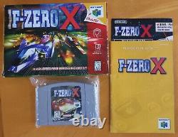 F-zero X Nintendo 64 N64 Cib Manuel Boîte Jeu Authentique
