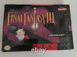 Final Fantasy III 3 (nintendo Snes, 1994) Authentiquement Complet Cib Ff3