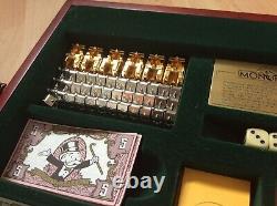 Franklin Mint Collectors Edition Monopoly Complete W Certificat D’authenticité