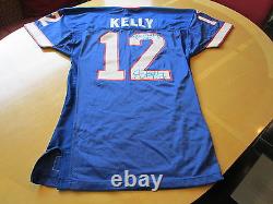 Jim Kelly 1993 Jeu Utilisé/écrit Bills Signé Jersey-lelands Lettre D'authenticité