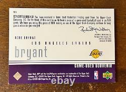 Lakers Kobe Bryant Jeu Utilisé Basketball 1999-00 Ud Mvp Souvenir Authentique